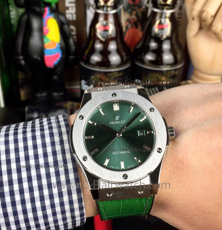 Best Quality Hublot Classic Fusion Men Watch SS Green Version